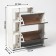 Vertical shoe ultra plus, 750 × 246 × 859 mm, 2 sections, color of oak craft white / graphite