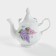 Lilac kettle, 800 ml, white color