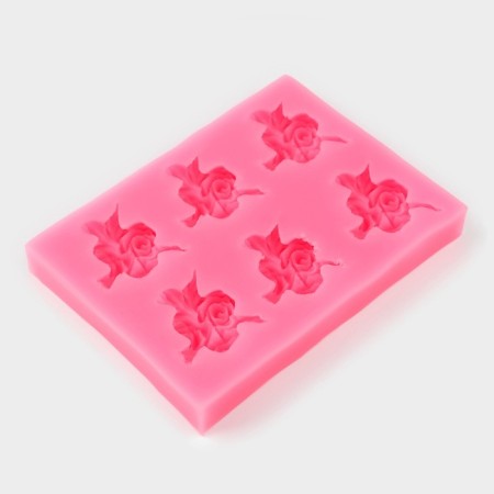 Mold "Bouquets", silicone, 11.5 × 8 × 1.5 cm, color mix-1