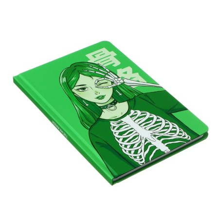 Pointing 130 x 190 mm, 48 sheets to the point "Girl Skeleton", hard cover, matte lamination, selective varnish, block 100 g/m2-1