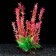 The artificial aquarium plant on the platform in the form of a snag, 30 cm, pink green