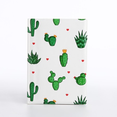 Passport cover, white/green color-1