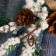 Decor "Winter charm" berries in white bumps of needles, 26 cm