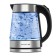 Electric kettle Galaxy Line GL 0561, glass, 1.7 l, 2200 watts, silver-black