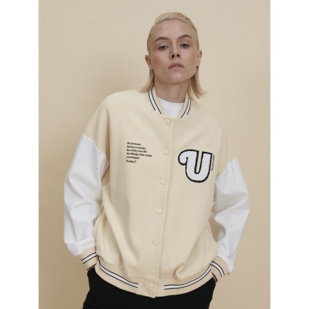 Female jacket, size m, cream color