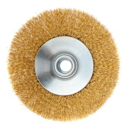 Matrix Ushm brush, d = 125 mm, M14, "plate", twisted wire, high -carbon steel-1