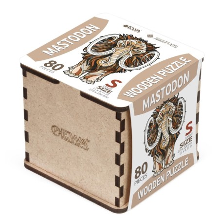 Wooden figured puzzle EWA "Mastodon Mammoth", 28 × 21 cm-7
