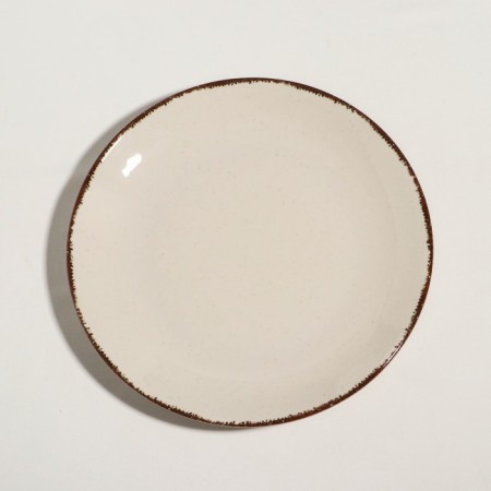 Plate "Pearl", d = 27 cm, beige, porcelain