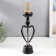 Summary Metal for 1 candle "Physalis" black 39x9x9 cm