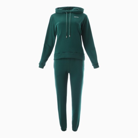 Female set (sweatshirt/pants), emerald color, size 48-6