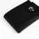 Male purse on a magnet, department for bills, cards, coins, black color