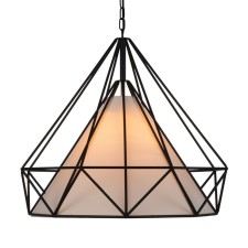 Светильник подвесной St Luce. SL233.403.01. Paliedro. 1х60 Вт, E27, 50х50х40 см, цвет чёрный