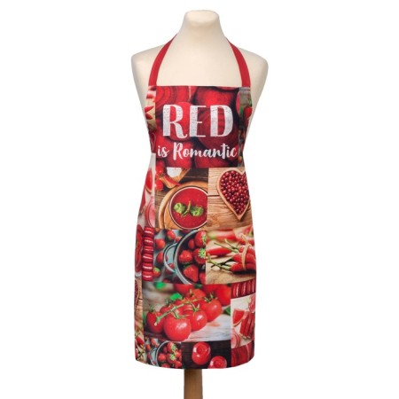 Apron Ethel Red 70x60 cm, 100% cotton, sarzha 190 g/m²-1
