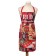 Apron Ethel Red 70x60 cm, 100% cotton, sarzha 190 g/m²