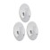 Self -adhesive hooks Axentia 3 pcs, chrome plastic oval, 3.1x5.4x2 cm