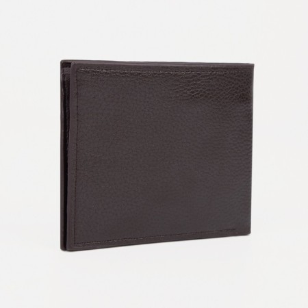 Male purse for TEXTURA cards, bills, coins, brown color-1