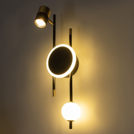 Sconces "torn" Led 3000k black 55x15x15cm-2