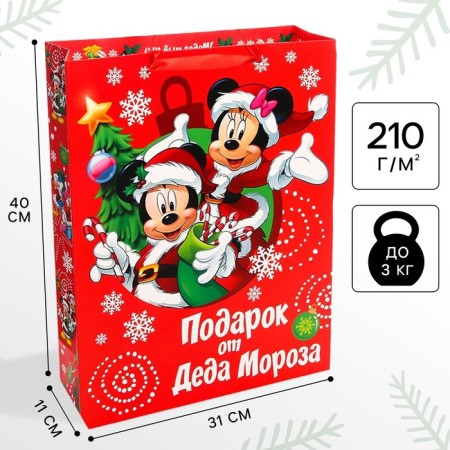 New Year. Gift package, 31x40x11 cm, packaging, Mickey Mouse