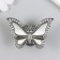 Handle for the casket metal "Butterfly" rhinestones, aged silver 3.6x5.5x2.2 cm