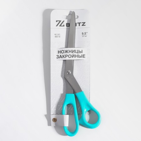 Clothing scissors, 23.7 cm, turquoise color-4