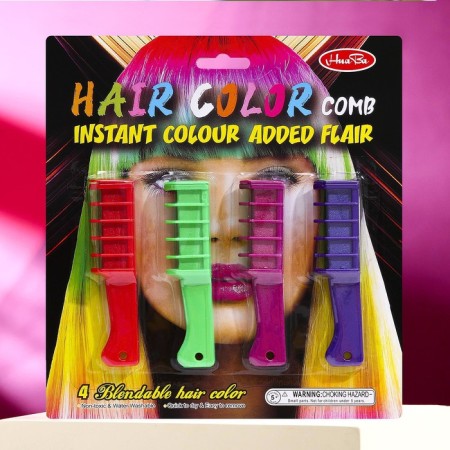 Shallows for hair with a nozzle, set 4 colors-3