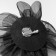 Tekstil “Flower” brooch voluminous, weightless, black color