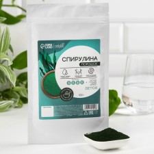 Spirulin in powder, contributes to weight loss, reduction of cholesterol, 100 g.