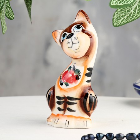 Souvenir "Cat with a cat", 2 pcs, gzhel color-2