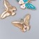 Decor for creativity metal, enamel, rhinestones "Butterfly" white-blue 1.8x2.4 cm
