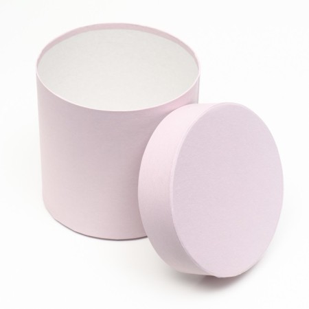 A set of round boxes 5 in 1 "nude", 20 x 20 x 20 - 14 x 14 cm 14 cm-4