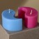 Interior candle "Yin-yang", pink