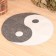 Gift set 4 objects of male "yin-yang" (hat, rug, mitten, slippers)