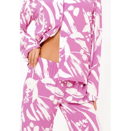 Female set: blouse, pants kayri, size m, purple color-3