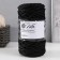 Knitting cord 100% polyester, width 5 mm 100m (black)