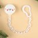 Holder for the nipple - dummy "Bear", New Year, on the chain, white color, gift packaging, crumb I