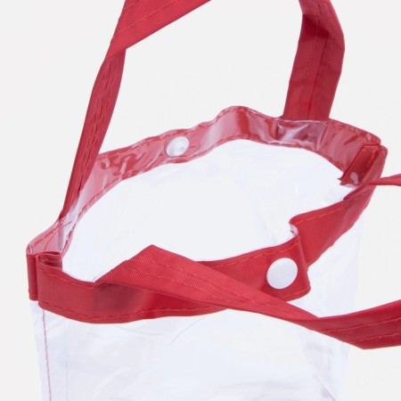 Cosmetic bag on the button, the color is red/transparent-3