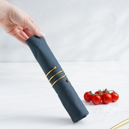 Ring for napkins "Spiral", 4.5 × 4 cm, gold color-5
