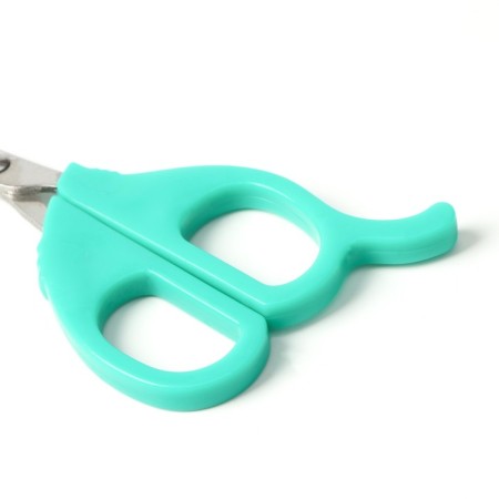 Small scissors are small with an emphasis for the finger, green-3