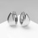 Earrings metal "drop" drop is smooth, silver color