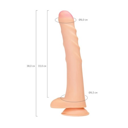RealStick Brutal Chiron Fallomitator on suction cup, 38 cm, NeoSkin, bodily color-5