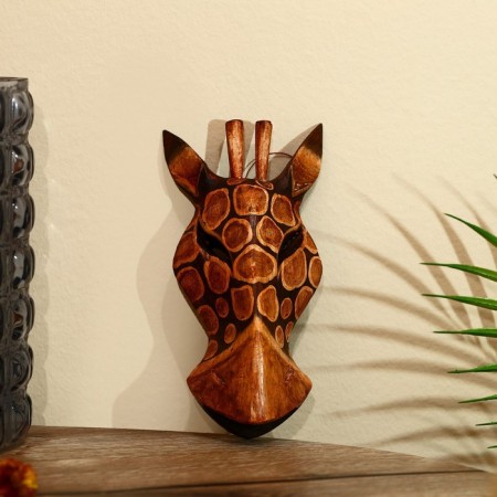 Mask "Zebra" Albezia 19x9x4 cm