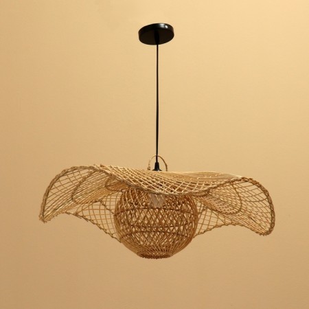 Ceiling Lamp from Rotan "Bulan" 1x120W, E27, 60x60x20 cm-1