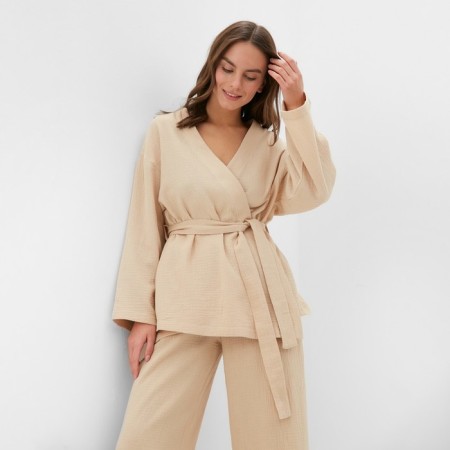 Female set (smell, pants shirt) KAFTAN BASIC Size 44-46, beige-1