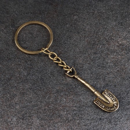 Souvenir-cranes "Rowing with a shovel", brass, amber