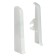 End (pair) for skirting board 85mm "decoration", 001 white