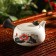 A set for the tea ceremony ceramic "delicate flower", 7 items: a kettle 180 ml, 6 cups 70 ml, white color