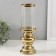 Ceramics candlestick, glass for 1 candle "grace" d = 7.5 cm gold 10x10x28.5 cm