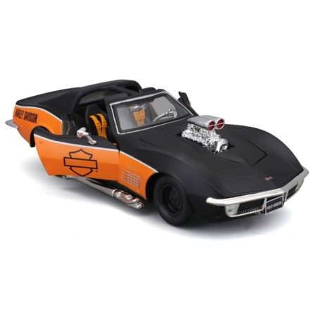 MASTO DIE-CAST Harley-Davidson 1970 Corvette, 1:24, Black-Orange color-2
