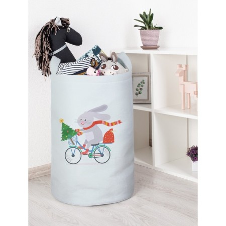 Basket for toys "Bunny with gifts, size 35x50 cm-5