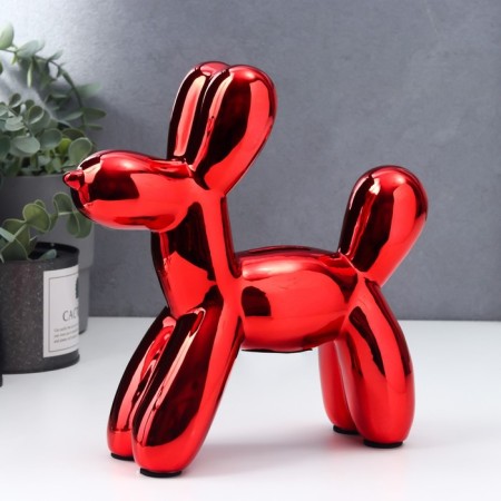 Piggy bank Ceramics "Air Ball - Dog" Red 21x7.5x22 cm